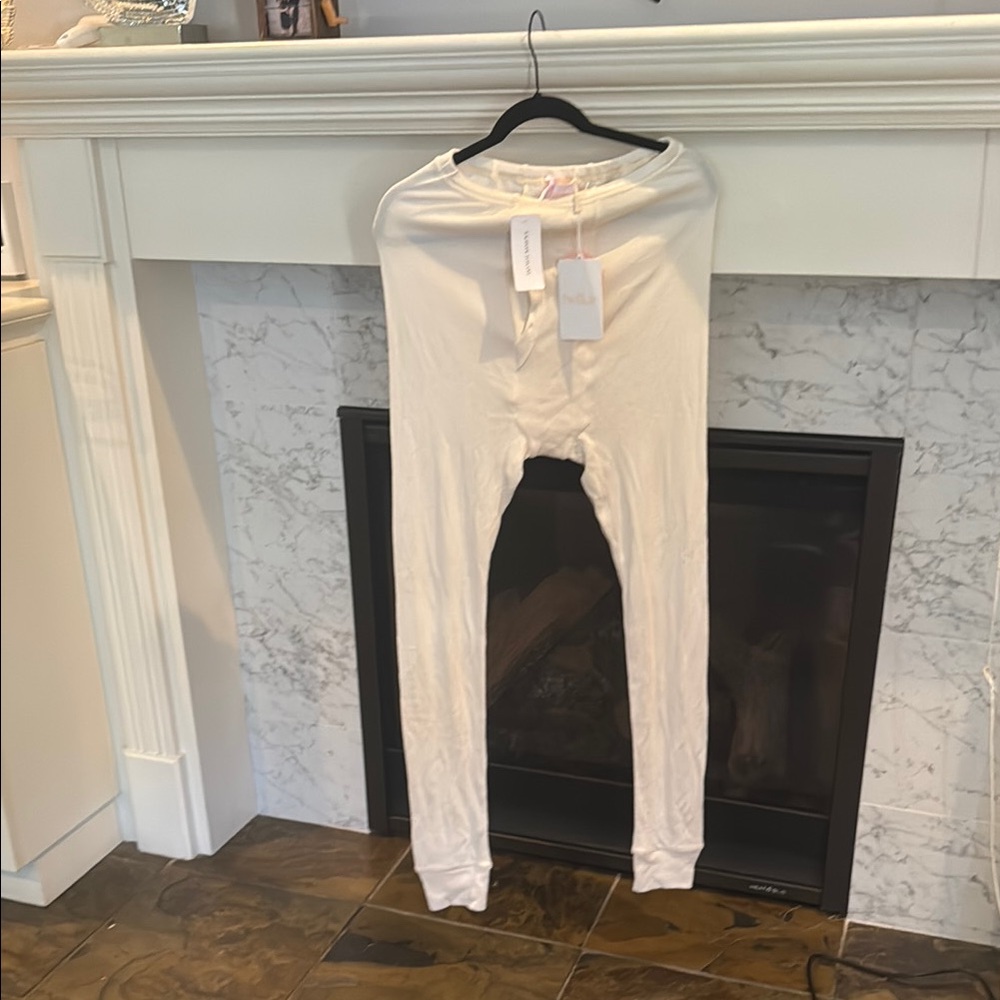 Selkie Cream Ribbed Pants